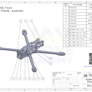 Apex HD 7″ Drone Frame