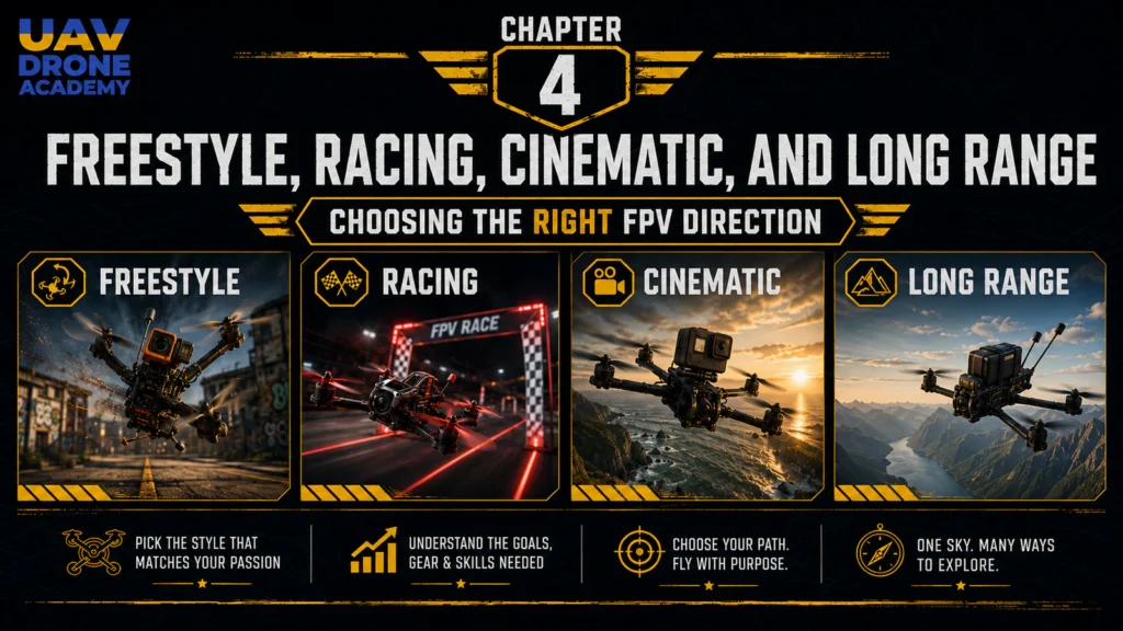 Chapter 4: Freestyle, Racing, Cinematic, and Long Range: Choosing the Right FPV Direction